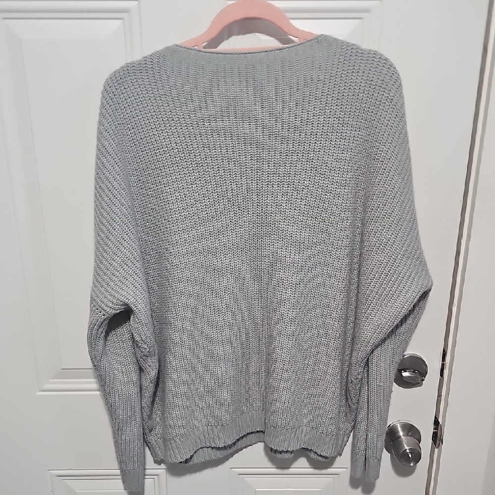 Soft Gray Crewneck Sweater - Relaxed Knit - Picture 4 of 4